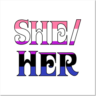 Genderfluid She/Her Posters and Art